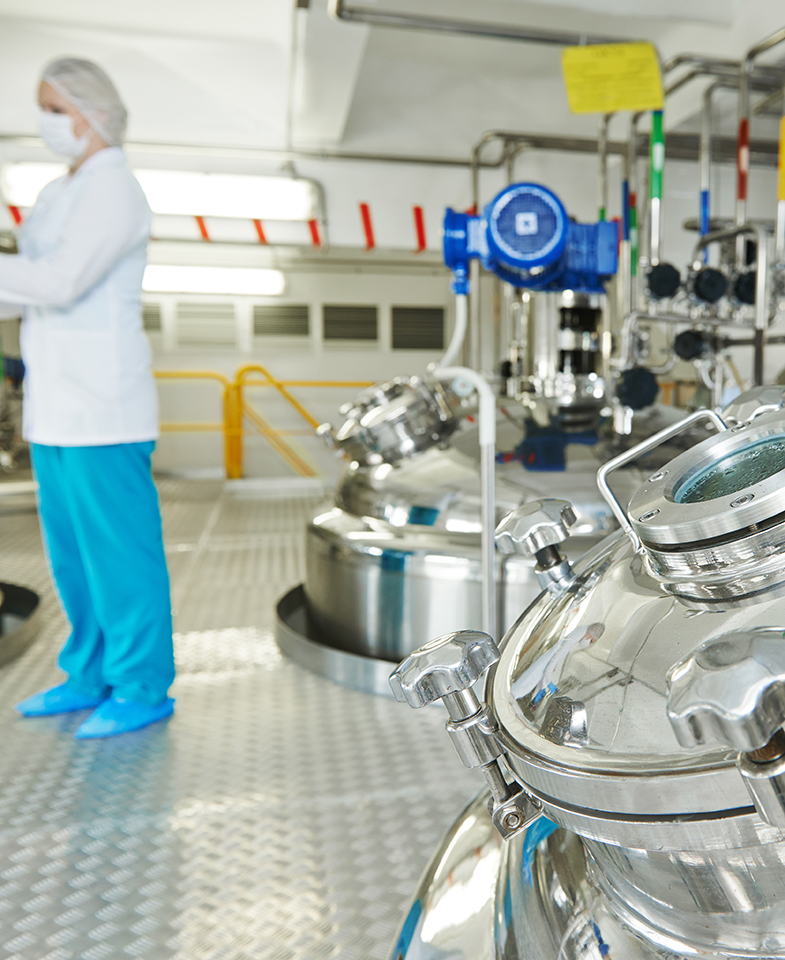 Stainless steel tank for pharmaceutical industry